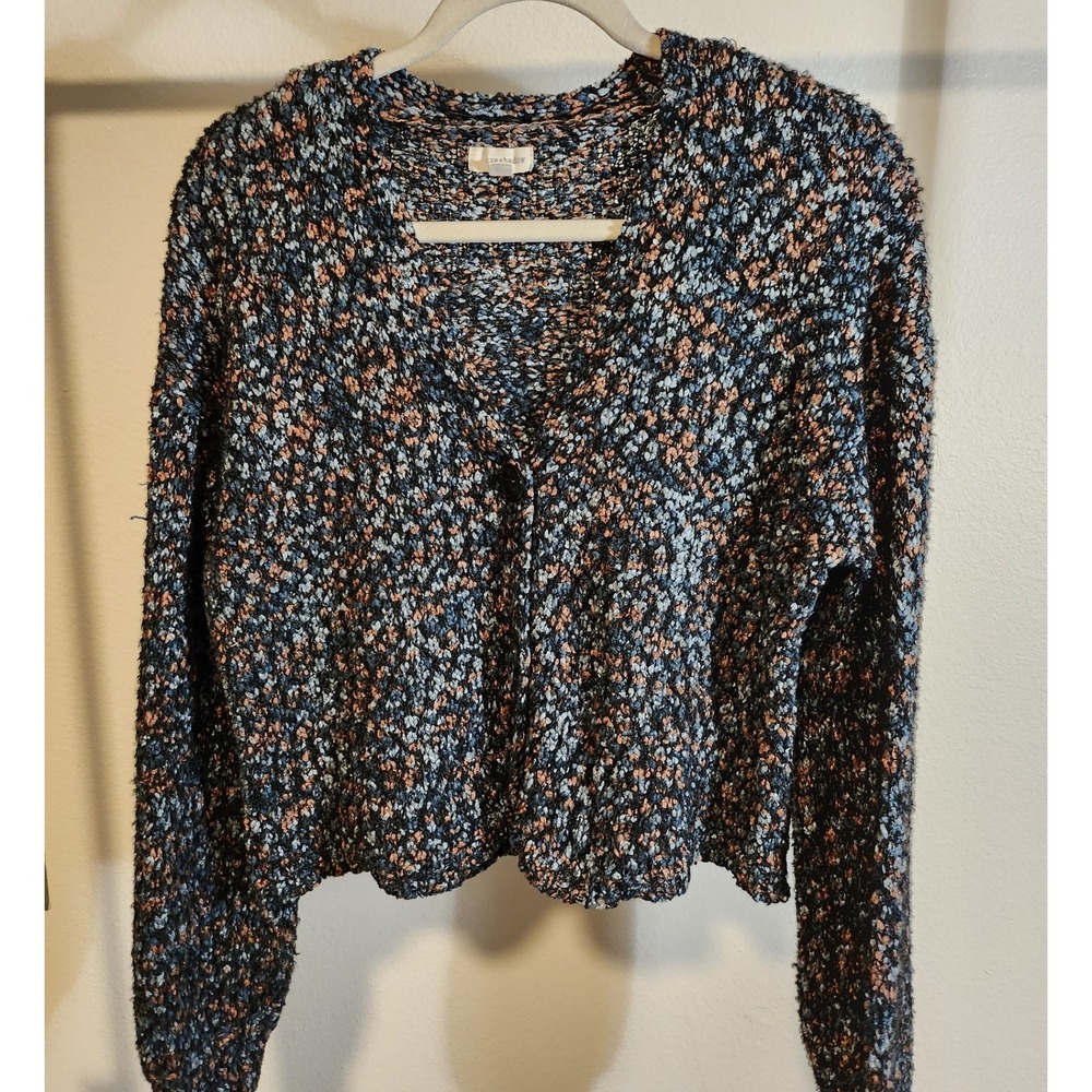 EYESHADOW Women's Textured Knit Button Front Cardigan Sweater Size L